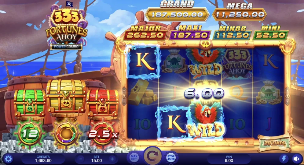 333 Fortunes Ahoy Power Combo Slot